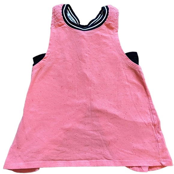 🍒4/$20 ROMY & AKSEL Girls Coral Open Back Tank Top Size 5 - Picture 1 of 6